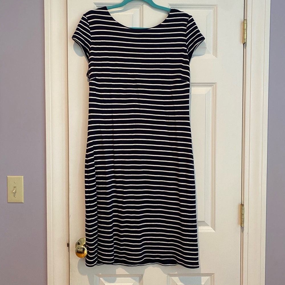 Premise Women’s Navy Striped Short Sleeve Dress